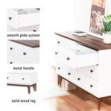 6-Drawer Double Dresser with Wide Drawers,White Dresser for Bedroom