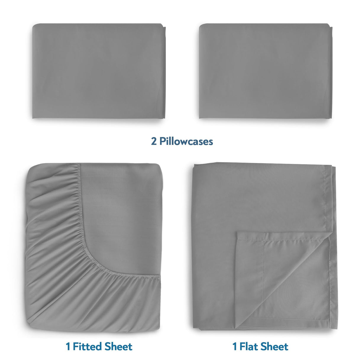 Queen Sheet Set for Air Mattress - 4 Piece Queen Sheets Set Deep Pocket Up to 24 Inches