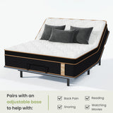 Queen Mattress, 14 Inch Hybrid Mattress with Gel Memory Foam