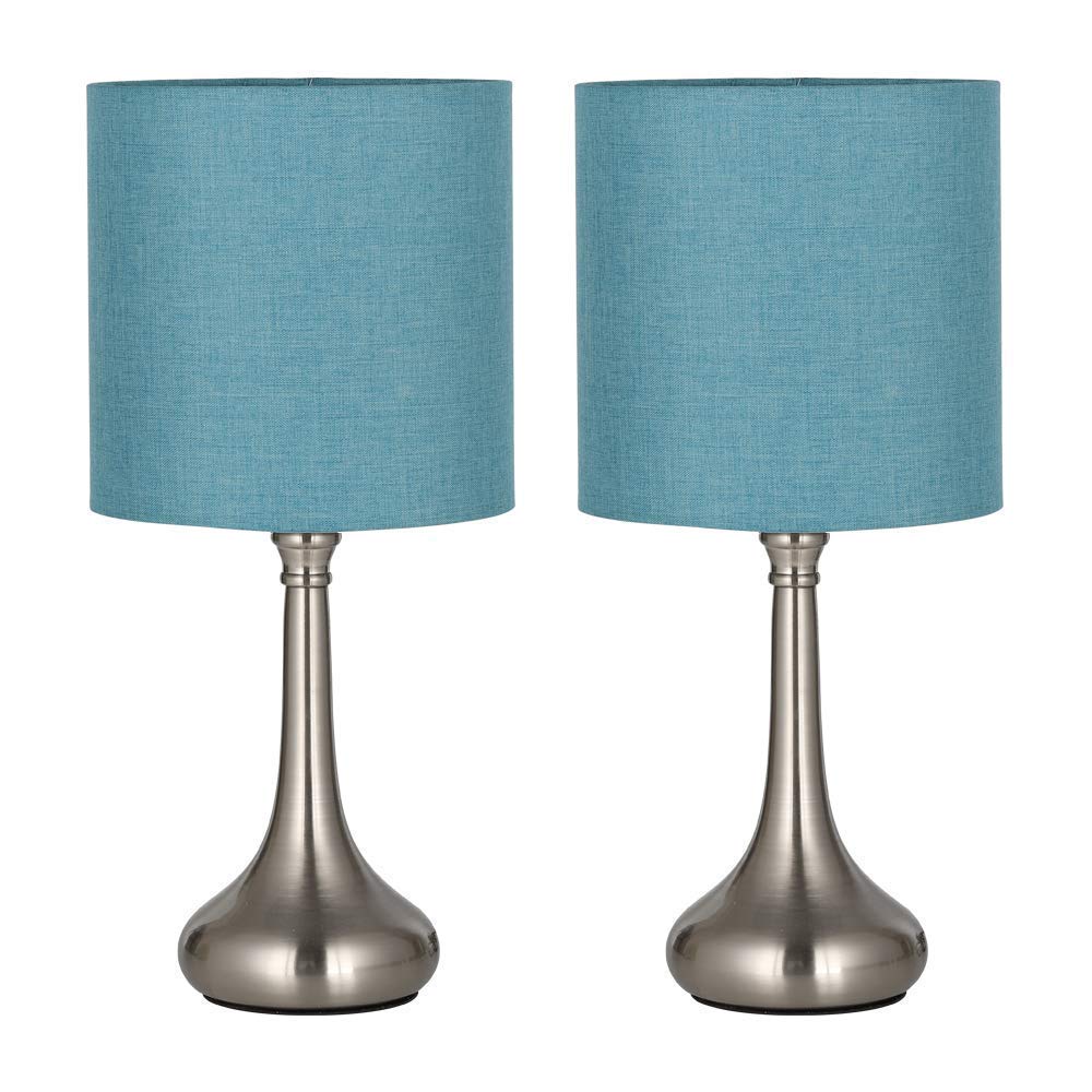 Table Modern Bedside Desk Lamp Set of 2, Small Nightstand Lamps for Bedroom,