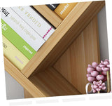 LIFKOME 3 Wooden Bookshelf Desktop Bookcase Wood Storage Shelves Wooden Book Shelf Tabletop Bookshelf Wooden Book Shelves Wooden Bookcase Book Storage Rack Bookstore Student Bamboo Simple