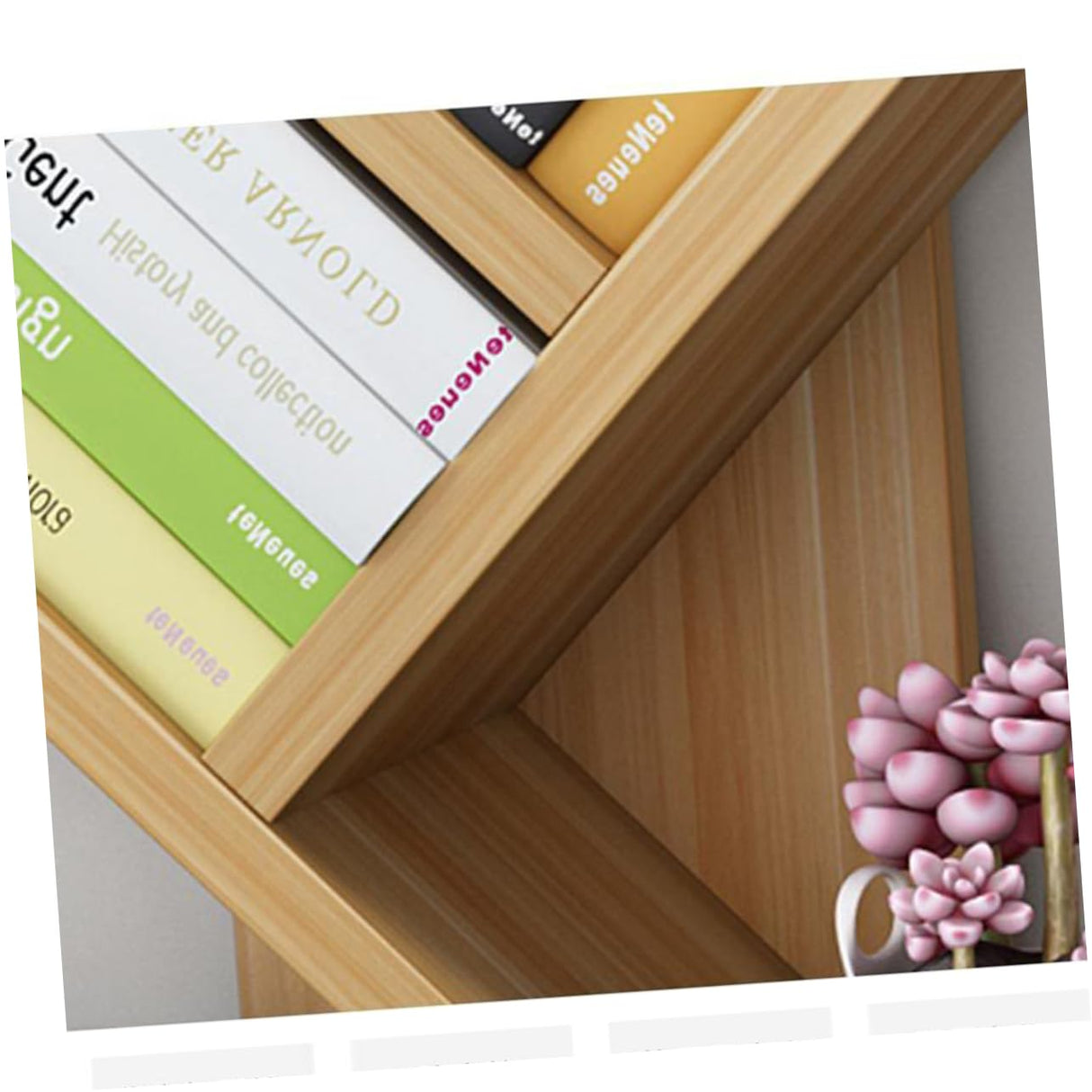 LIFKOME 3 Wooden Bookshelf Desktop Bookcase Wood Storage Shelves Wooden Book Shelf Tabletop Bookshelf Wooden Book Shelves Wooden Bookcase Book Storage Rack Bookstore Student Bamboo Simple