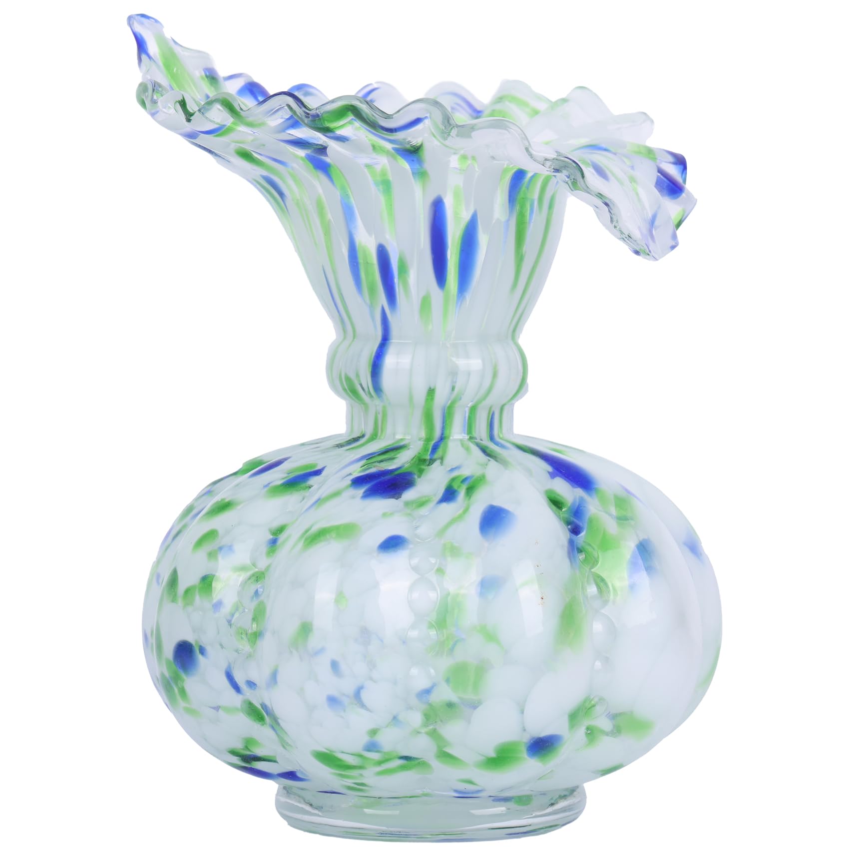 Handcrafted 9.45" H Blown Glass Bubble Vase