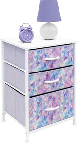 Nightstand Storage Organizer with 3 Drawers - Kids Girls, Boys Bedroom Furniture