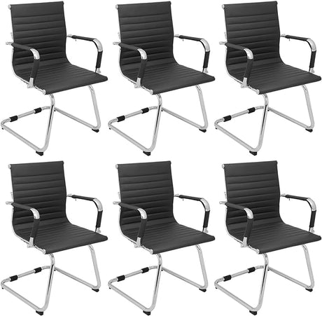 Conference Room Chairs Set of 6, 6 Pack Modern Office Guest Chairs