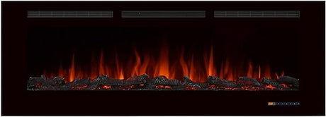 Electric Fireplace 74 Inches Fireplace Recessed