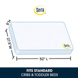 Abby Convertible Crib 'N' Changer, Bianca + Serta Perfect Slumber Dual Sided Recycled