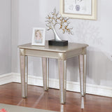 Barent Contemporary Wood 3-Piece Coffee Table Set with Mirrored Legs