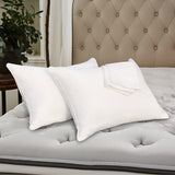 White Pillow Cases Standard Size-100% Cotton Pillowcase Covers with Zipper Hidden