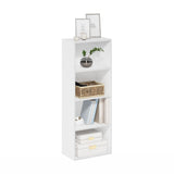 Luder Bookcase / Book / Storage, 4-Tier, White