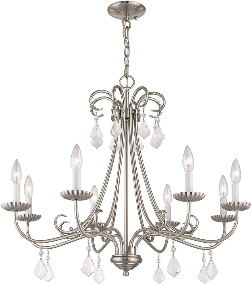 Livex Lighting 40878-91 Chandelier, Brushed Nickel