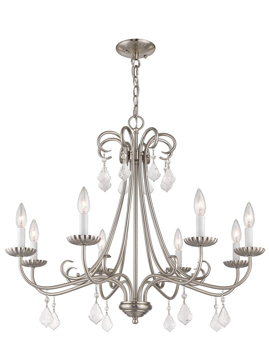 Livex Lighting 40878-91 Chandelier, Brushed Nickel