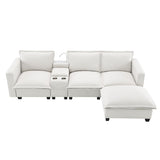 Modern Sectional Comfy Cloud Sofa,4 Seat Chenille Modular Couch