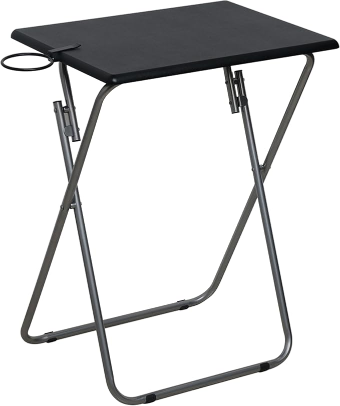 Tv Trays Set of 4, Folding TV Dinner Tray, Portable TV Tables for Living Room for Eating