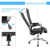 Ribbed Office Chair High Back PU Leather Executive Conference Chair