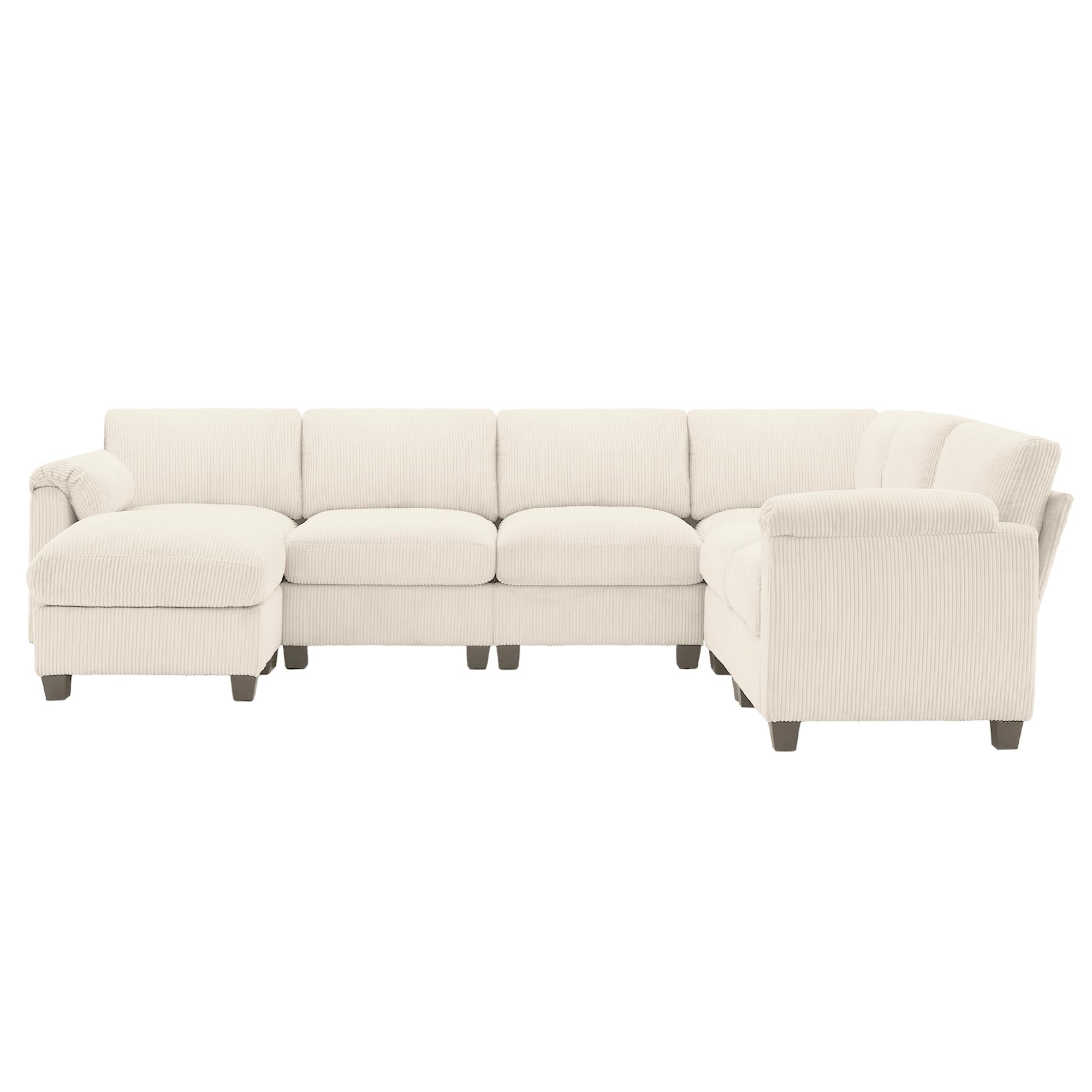 Oversized Corduroy Sectional Couches for Living Room