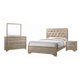 Beaumont 4-Piece Bedroom Set Metallic Champagne, Queen