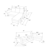 Perry Reversible Sectional Futon with Storage, Convertible Sleeper