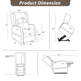 Pushable Power Lift Recliner Chair for Elderly, Modern Electric Recliner Chairs