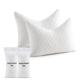 Memory Foam Pillow Standard Size Set of 2, Adjustable Pillows for Neck Pain Relief