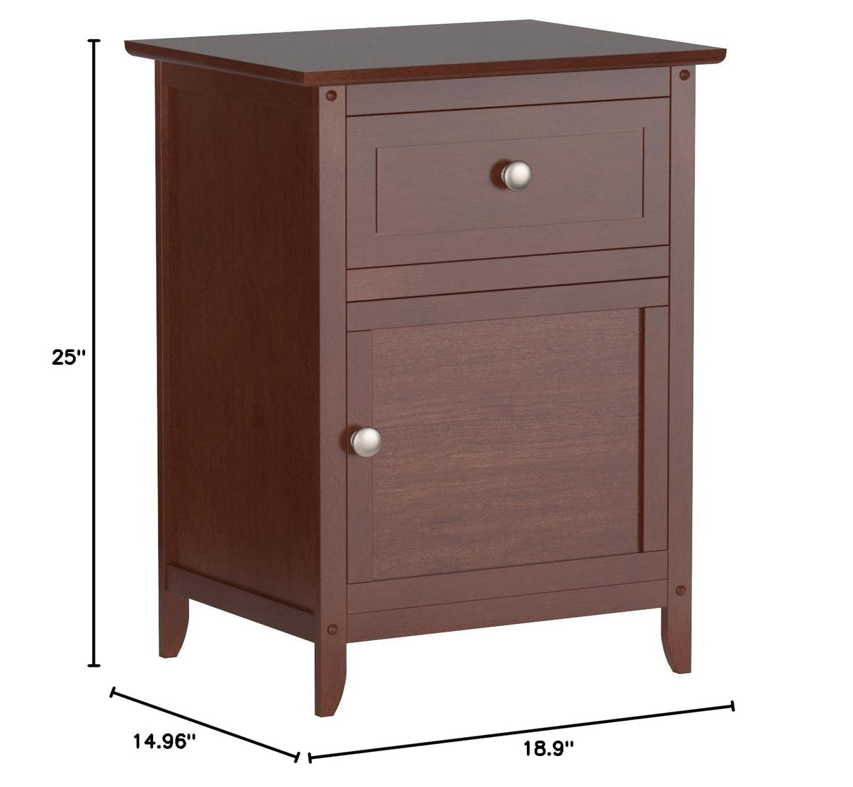 Winsome Wood Eugene Accent Table, Walnut