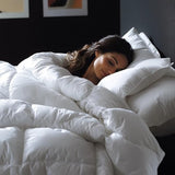 White Goose Down Comforter King Size, 106 x 90 inches, 60 oz Fill Weight, 750 Fill Power
