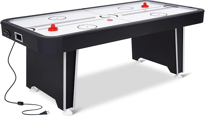 58" Air Hockey Table, Indoor Powered Air Hockey Game Table w/2 Pucks