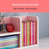 Bookshelf,Solid Wood Multi-Purpose Table Top, Large Space Independent Bookshelf, Small Rack for Student Storage