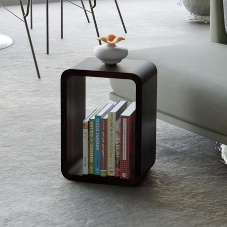 Living Room End Table, Solid SHEESHAM Wood Design - Elegantly Curved Edges