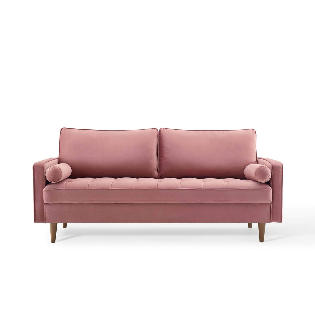 Valour Performance Velvet Upholstered Tufted Sofa, Dusty Rose