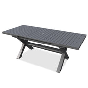 Expandable Table Dining Set for 6 to 10, Aluminum Outdoor Dining Table