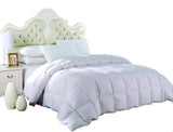 Goose Down Comforter King, 300 Thread Count 100% Cotton Striped Shell, 600FP