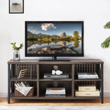 TV Stand for 70 Inch TV, Rustic Industrial Entertainment Center, Large Television Stands