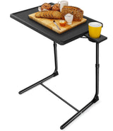 TV Tray - TV Table, Folding Table Trays, w/6 Height & 3 Tilt Angle, w/Cup Holder