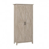 Key West Tall Storage Cabinet with Doors in Washed Gray