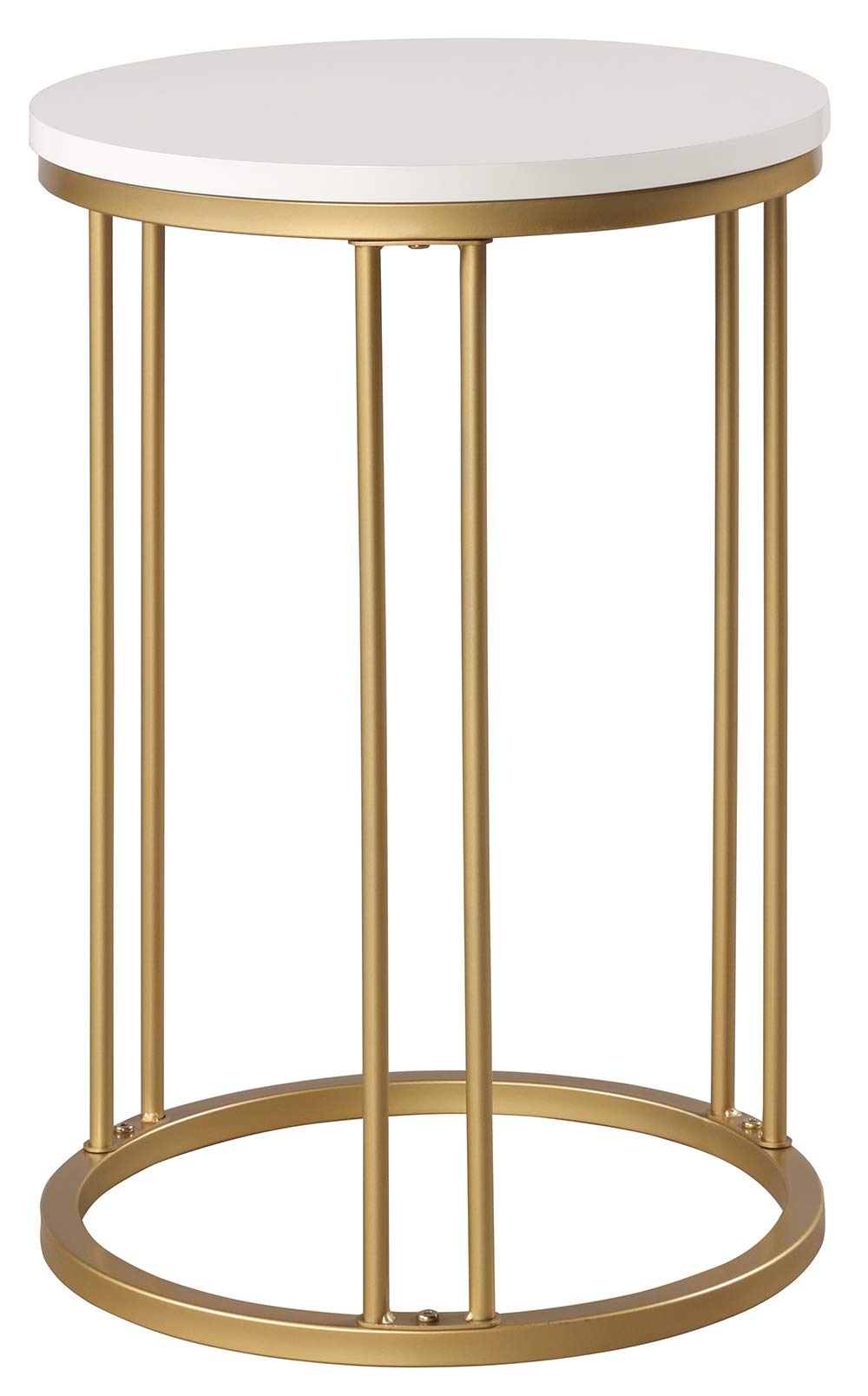 Brea Table, Gold/White