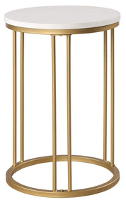 Brea Table, Gold/White