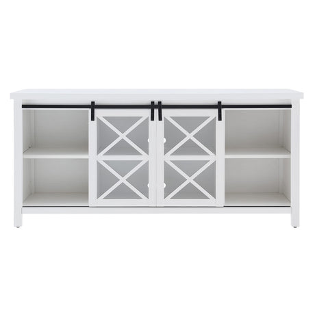 Clementine Rectangular TV Stand for TV's up to 80" in White