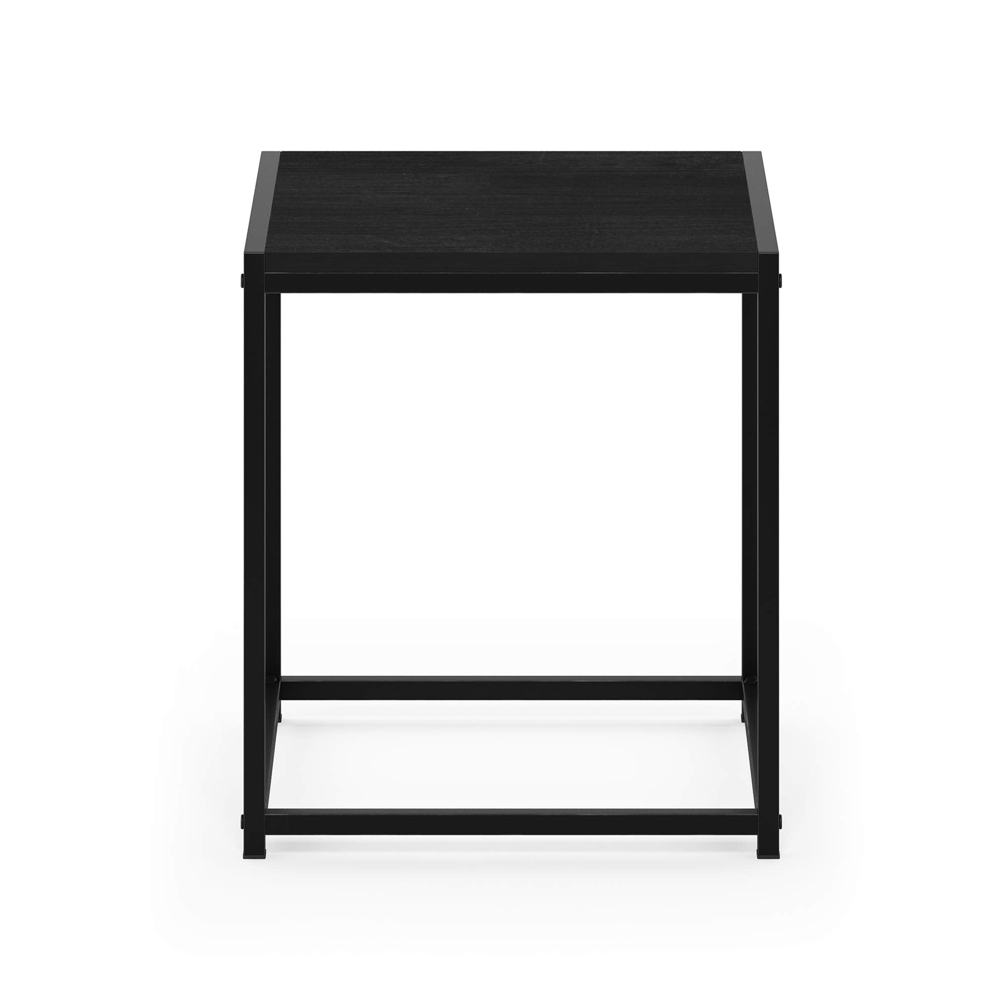 Camnus Modern Living End Table, Americano, 1 Tier, Metal Frame