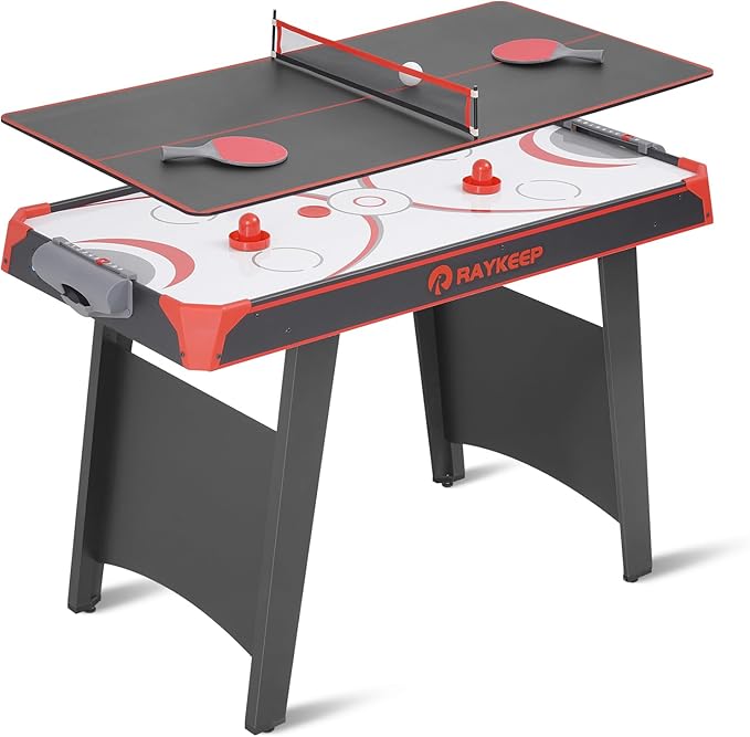 Air Hockey Table, 58" Indoor Hockey Arcade Game Table with w/2 Pucks