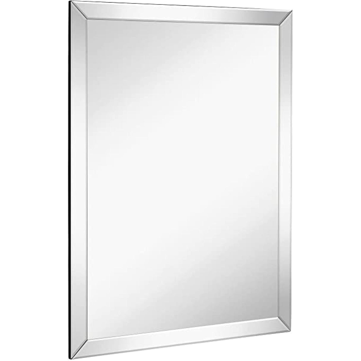 30x40 Inch Rectangular Polished Silver Framed Mirrors for Wall | Large Luxury Mirror