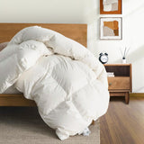 Down Comforter King Size, Recycled White Down and Kapok Blended Filling Winter Duvet