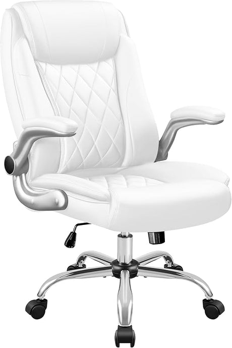 Executive Office Chair, Ergonomic High Back with Adjustable Flip-up Armrest, Swivel