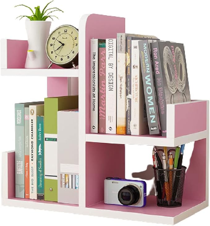 Small Bookshelf Desktop Office Home Shelf Table Student Simple Bookcase