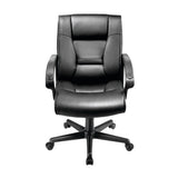 Ruzzi Vinyl Mid-Back Chair, 41-3/4"H x 24-1/2"W x 27-1/6"D, Black