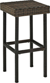 Palm Harbor Wicker Outdoor Bar Stools, Set of 2, Patio Furniture for Backyard, Balcony