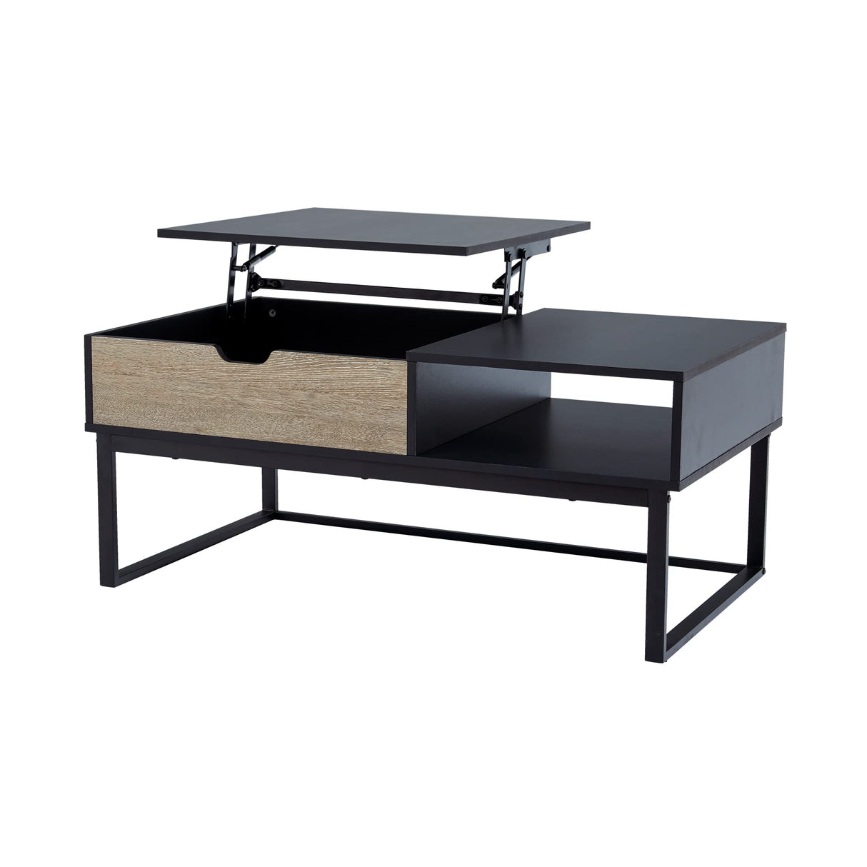 Peaktop Lift Top Coffee Table with Storage and Metal Legs