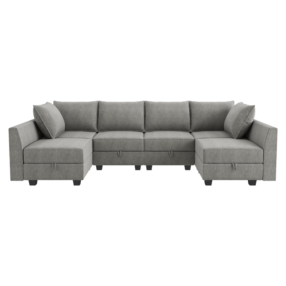 Modular Sectional Sofa U Shaped Sectional Modular Sofa with Storage Convertible