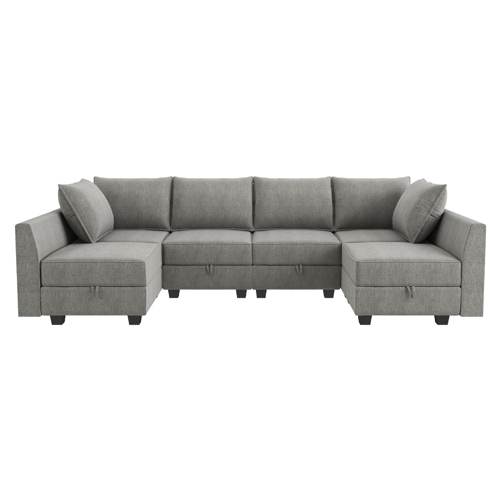 Modular Sectional Sofa U Shaped Sectional Modular Sofa with Storage Convertible