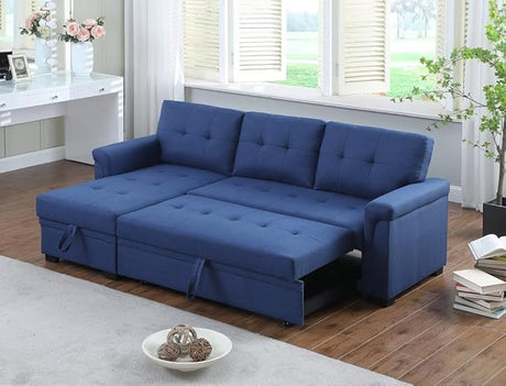 Lucca Green Sectional Sleeper Sofa - Versatile Sleeper Couch & Sofa Bed with Storage